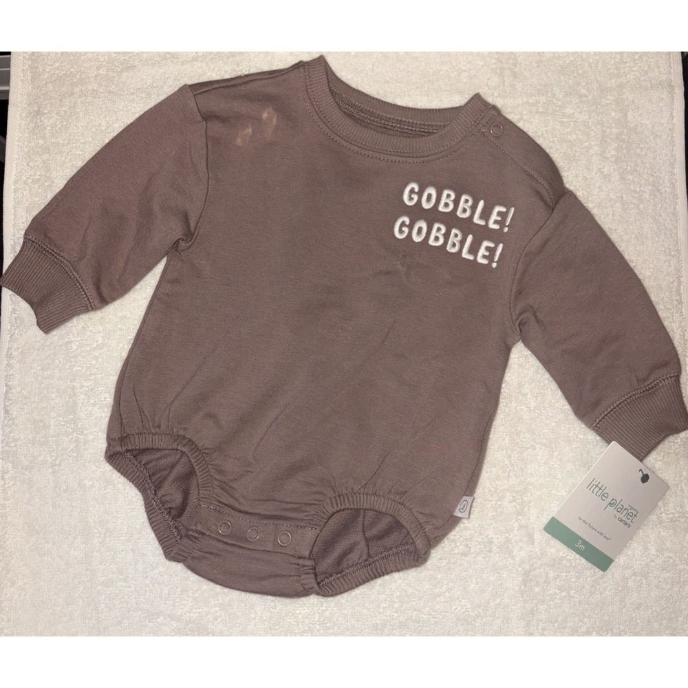 Little Planet Organic Thanksgiving Gobble Gobble Bodysuit - Size 3M